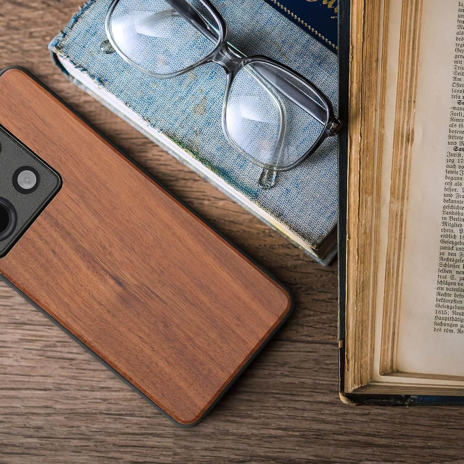 KW Xiaomi Redmi Note 13 Pro 5G / Poco X6 5G Θήκη από Φυσικό Ξύλο - Vintage Brown