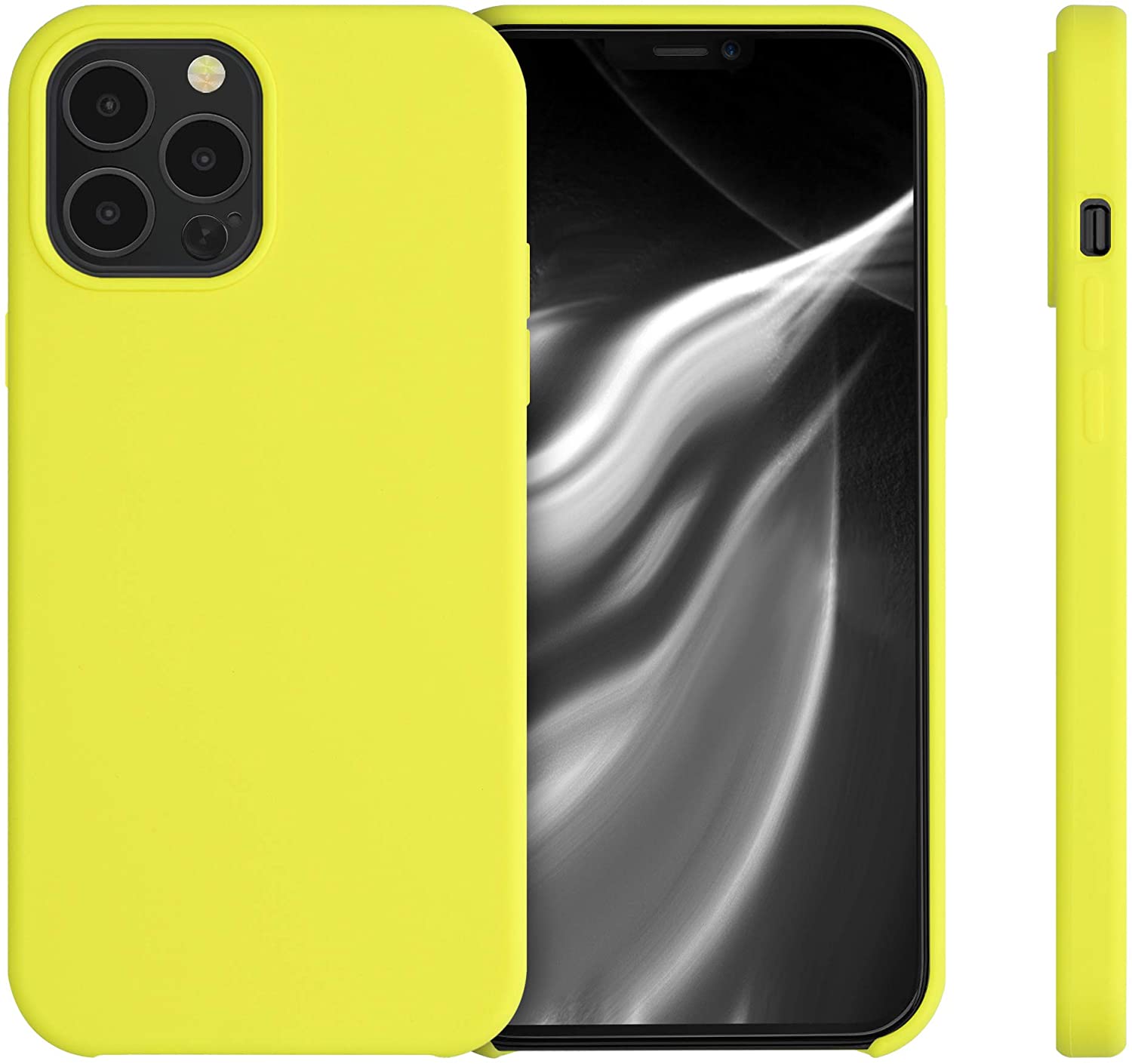 KW iPhone 12 Pro Max Θήκη Σιλικόνης Rubber TPU - Lemon Yellow - 52644.149