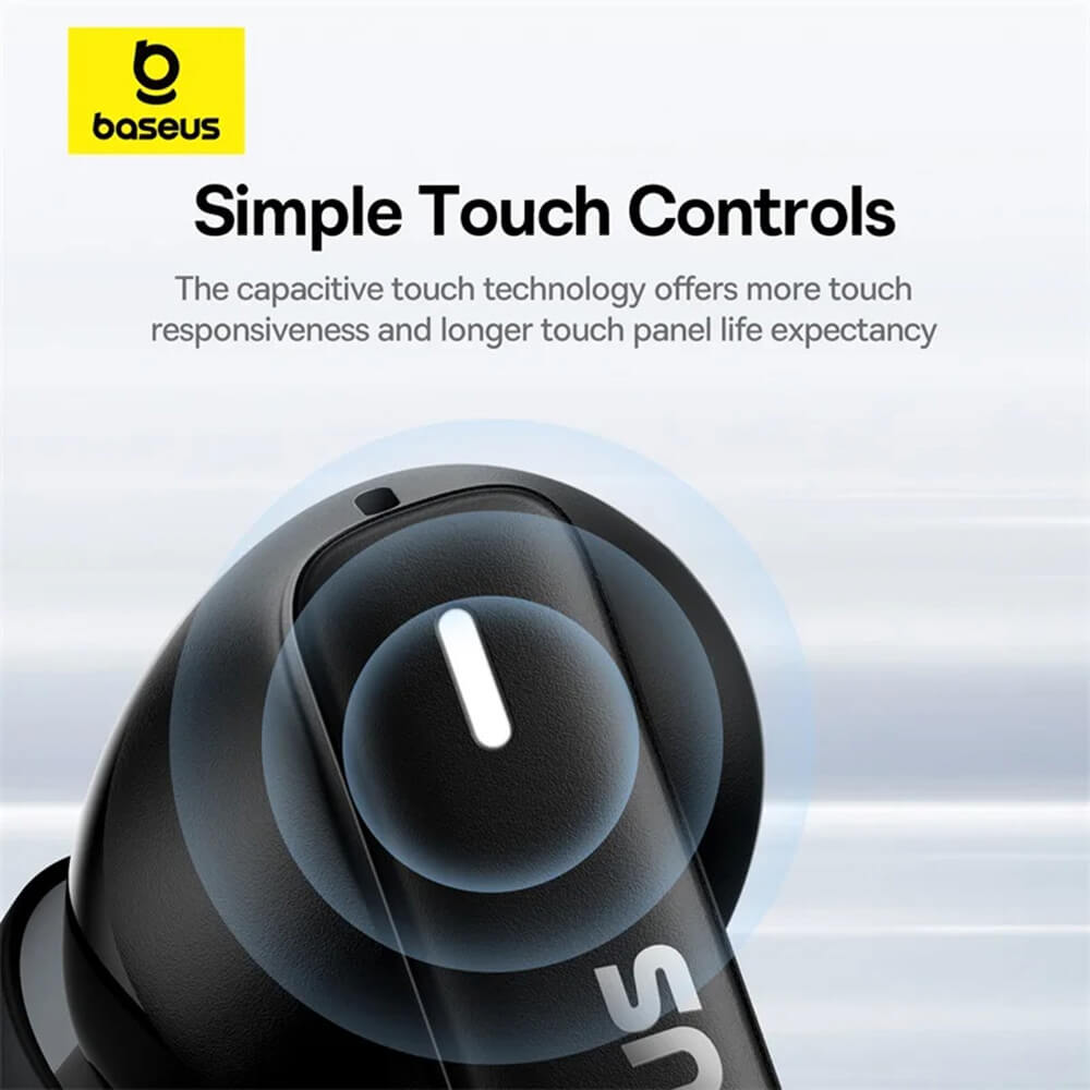 Baseus Bowie E19 - TWS Bluetooth 5.3 - Ασύρματα ακουστικά για Κλήσεις / Μουσική - Black