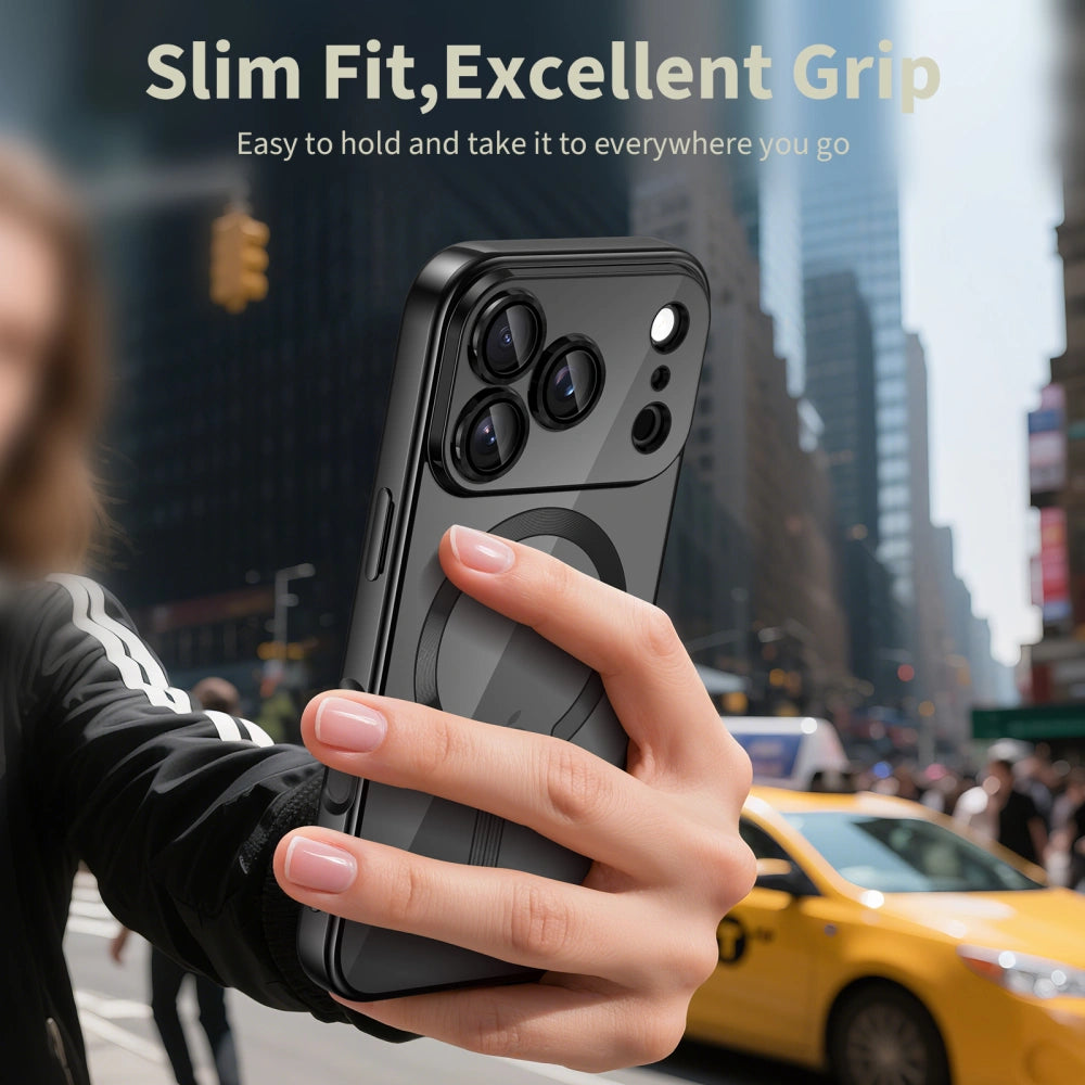 Tech-Protect iPhone 17 Pro Max MagFlex - Θήκη Σιλικόνης TPU με MagSafe - Διάφανη / Shiny Black