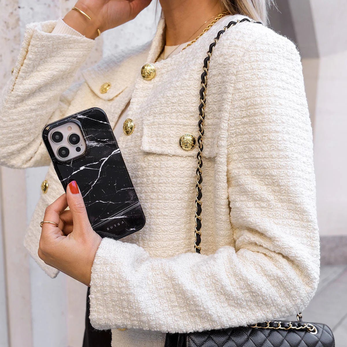 Burga iPhone 16 Plus Fashion Tough MagSafe Σκληρή Θήκη με MagSafe - Noir Origin