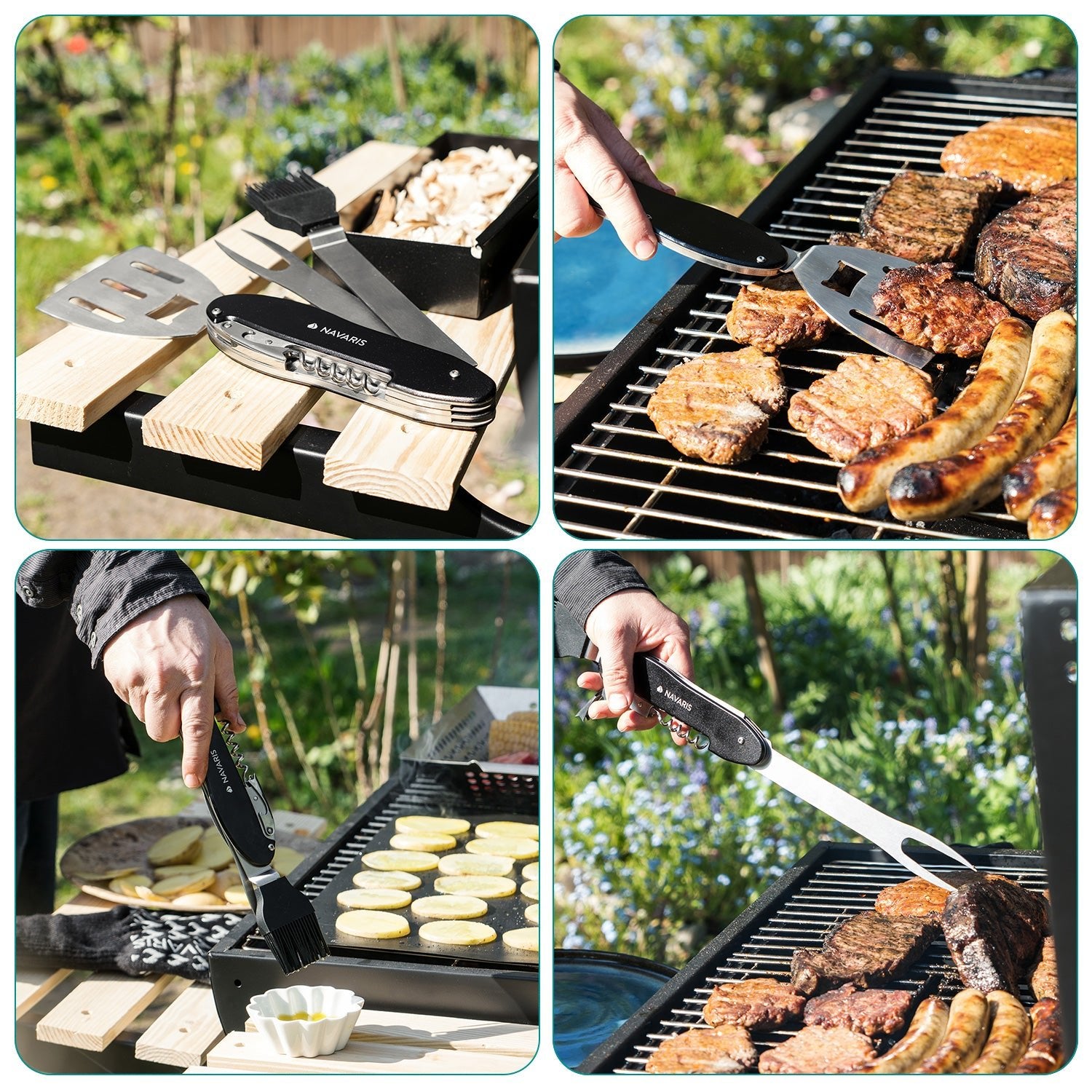Navaris 5 - in - 1 BBQ Πολυεργαλείο - Black - 46478.01