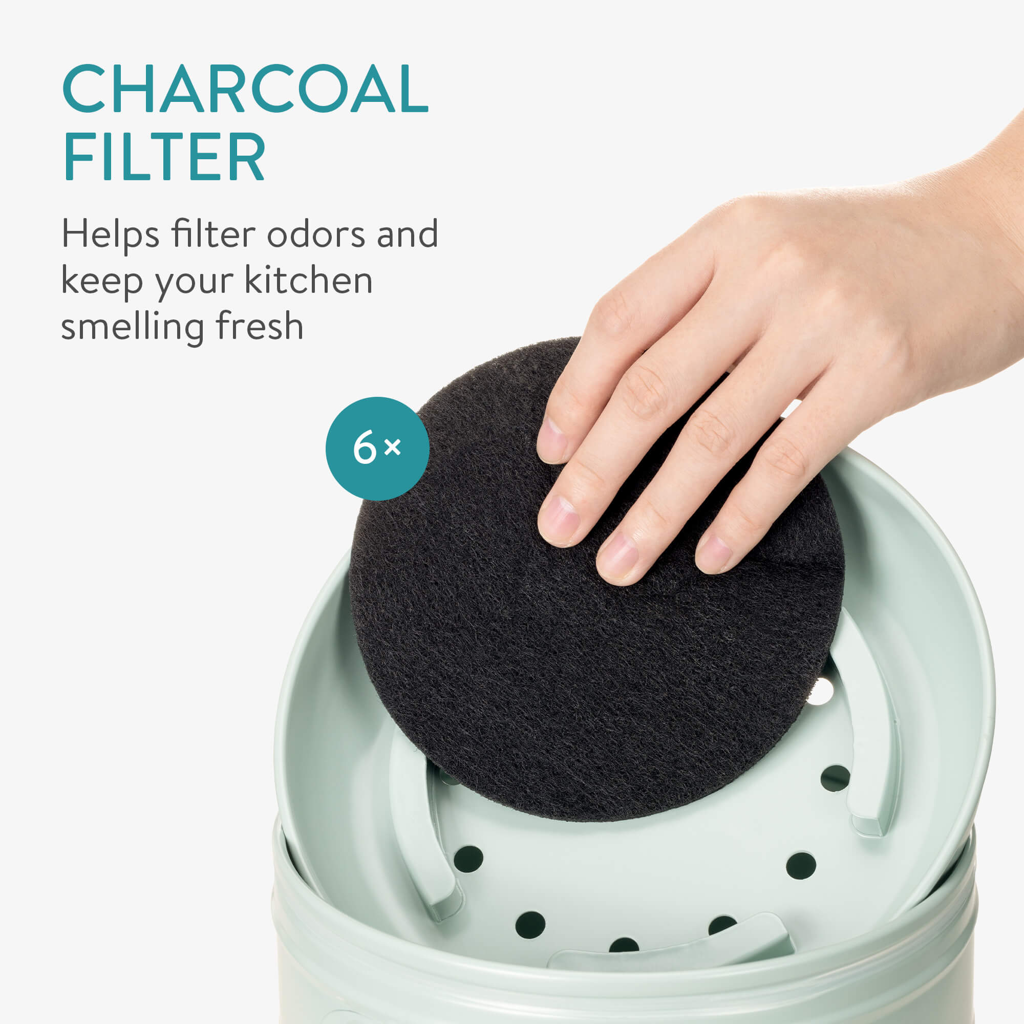 Navaris Κάδος Κομποστοποίησης Οργανικών Αποβλήτων - Grey - 57649.1.07