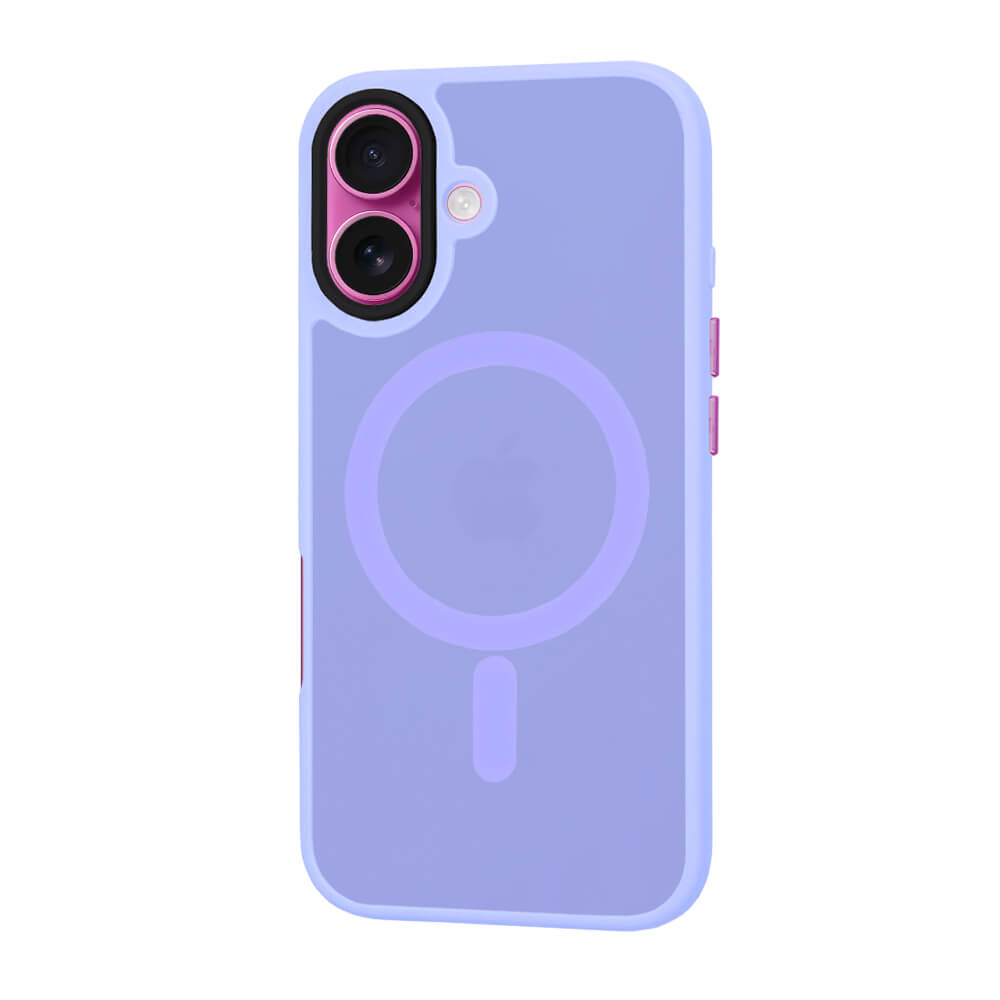 Techsuit iPhone 16 Plus - HaloFrost Series MagSafe - Σκληρή Θήκη με Πλαίσιο Σιλικόνης - Light Purple