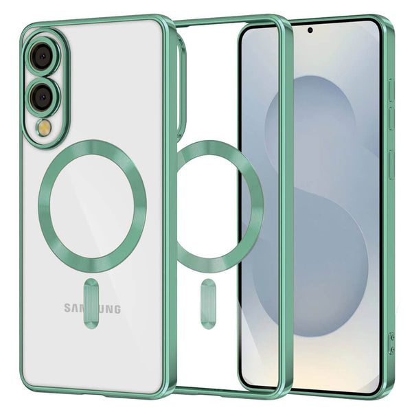 Techsuit Samsung Galaxy S25 Edge - Luxury Crystal MagSafe - Θήκη Σιλικόνης - Light Green