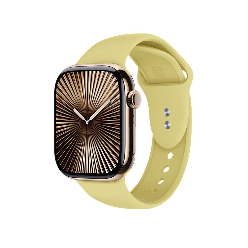 Crong Λουράκι Apple Watch 2/3/4/5/6/7/8/9/10/11 - SE (1/2/3) - 38/40/41/42mm Σιλικόνης - Liquid Strap - Straw