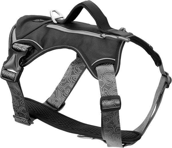 Navaris Σαμαράκι Σκύλου με Ανακλαστικές Λωρίδες - Medium - 28 x 27 x 1.2 cm - Dark Grey - 56134.19.2