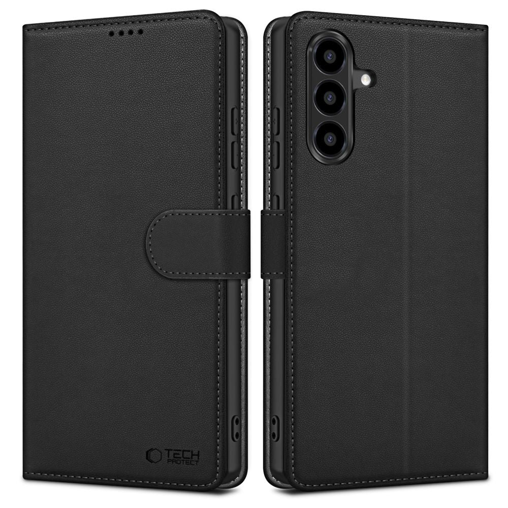 Tech-Protect Samsung Galaxy A56 5G Θήκη Πορτοφόλι Stand από Δερματίνη - Matte Black