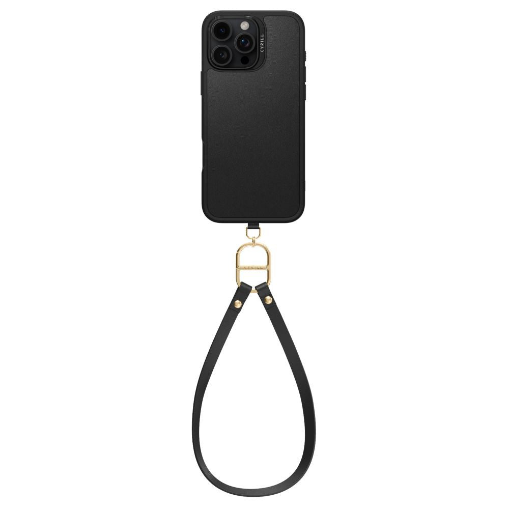 Spigen Cyrill iPhone 16 Pro Max Classic Charm Mag Σκληρή Θήκη MagSafe με Πλαίσιο Σιλικόνης και Λουράκι - Black