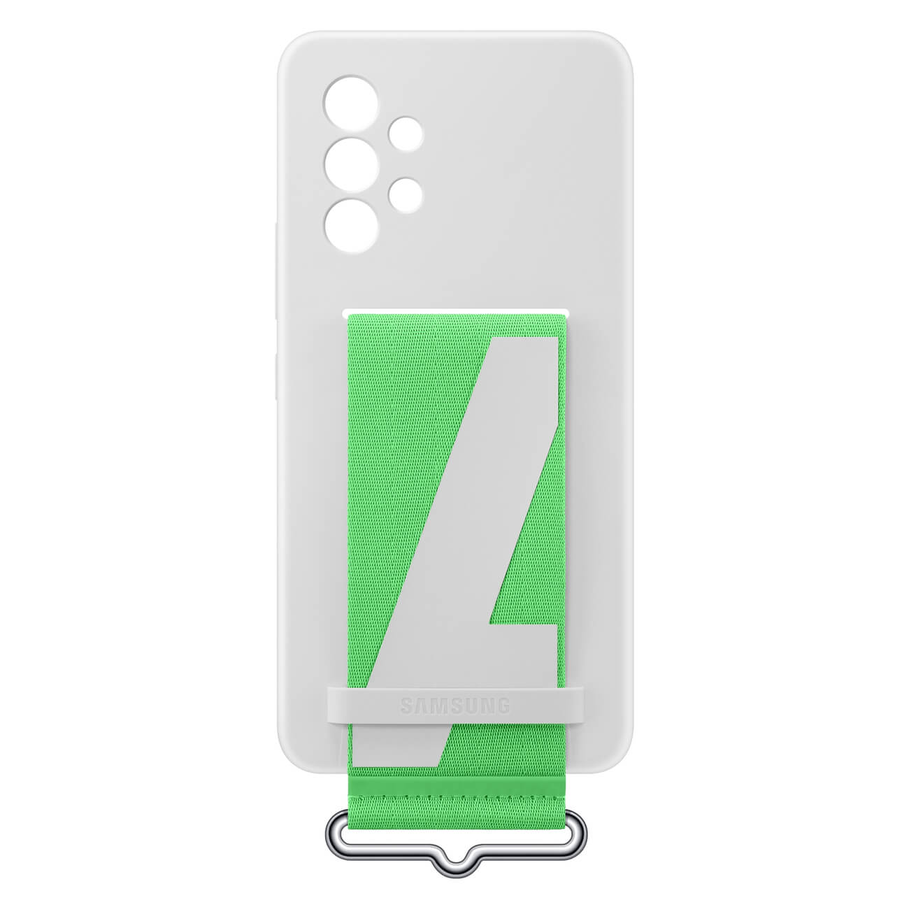 Samsung Silicone Strap Cover Samsung Galaxy A53 5G Θήκη Σιλικόνης - White / Green - EF-GA536TWEGWW