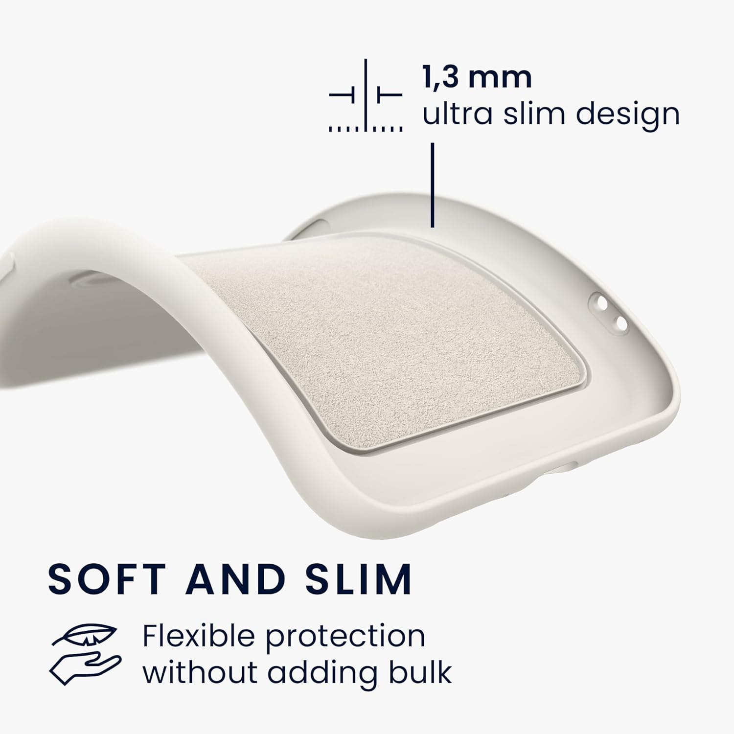 KW iPhone 16 Pro Max Θήκη Σιλικόνης TPU με Υποδοχή για Κάρτα - White