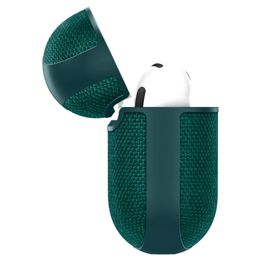 Spigen AirPods 4 Θήκη Urban Fit από Σιλικόνη και Ύφασμα - Midnight Green