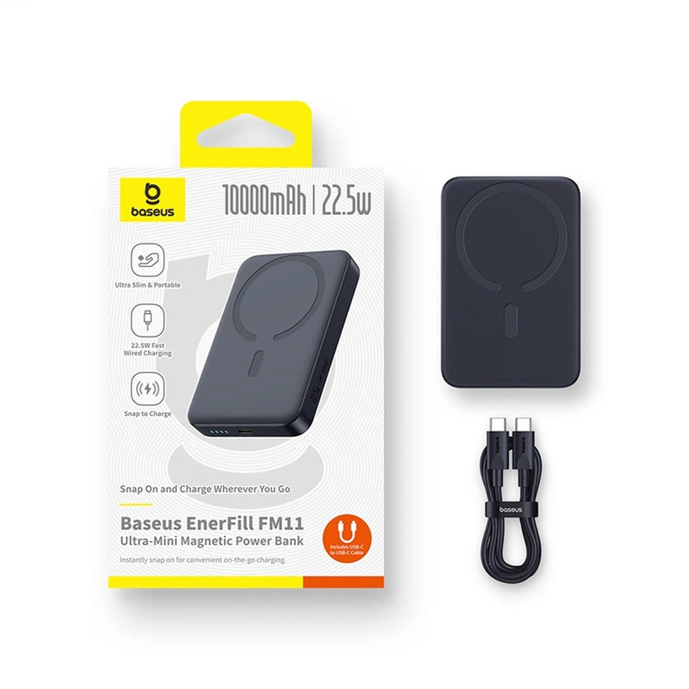Baseus Ασύρματο MagSafe PowerBank 10000mAh 22.5W με Θύρα Type - C - EnerFill FM11 - Black