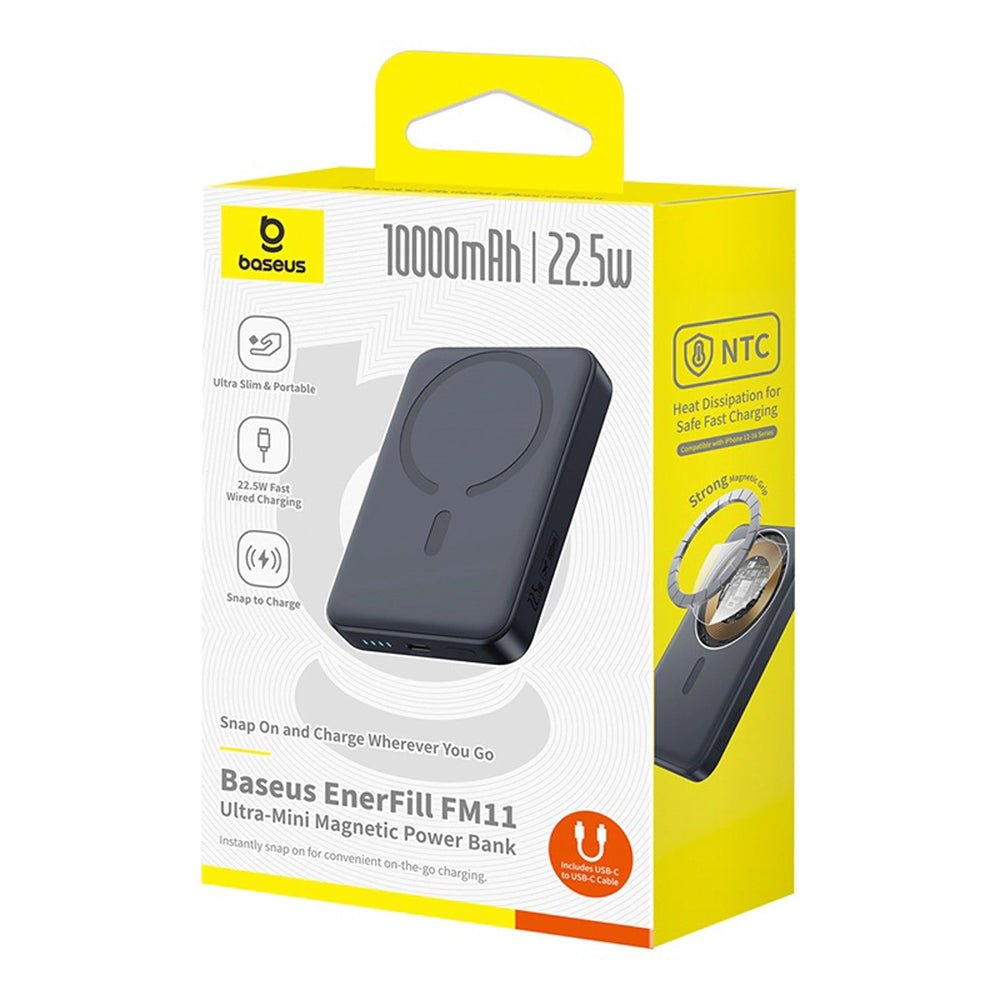 Baseus Ασύρματο MagSafe PowerBank 10000mAh 22.5W με Θύρα Type - C - EnerFill FM11 - Black