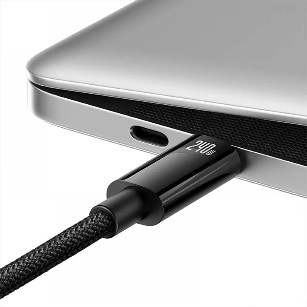 Baseus Καλώδιο Γρήγορης Φόρτισης 240W Type - C to Type - C - 1M - Tungsten Gold Series - Black