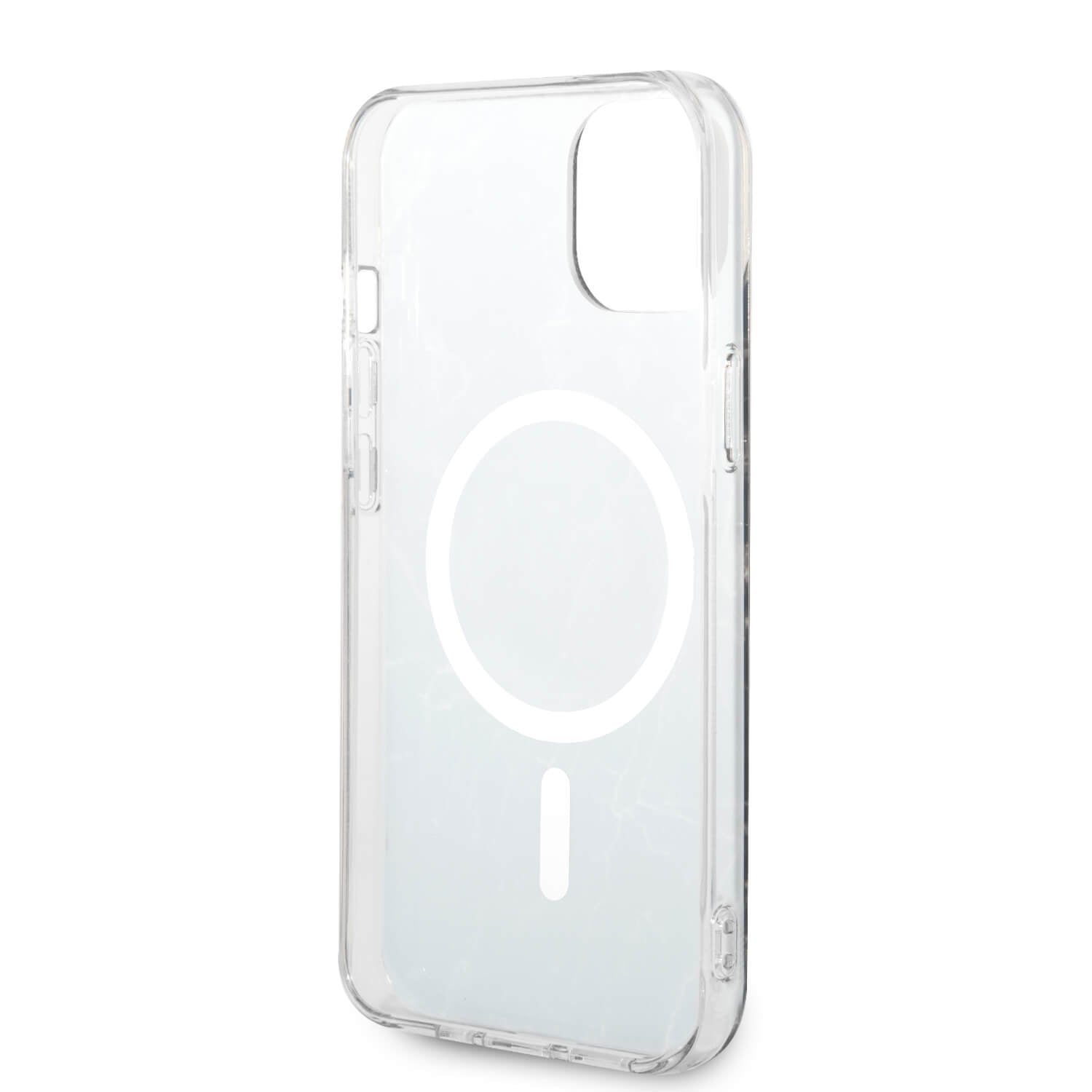 Guess iPhone 15 / 14 / 13 - Bundle Pack - Σετ Σκληρή Θήκη με Πλαίσιο Σιλικόνης και Ασύρματος Φορτιστής MagSafe - Design Marble MagSafe - Black - GUBPP14SHMEACSK