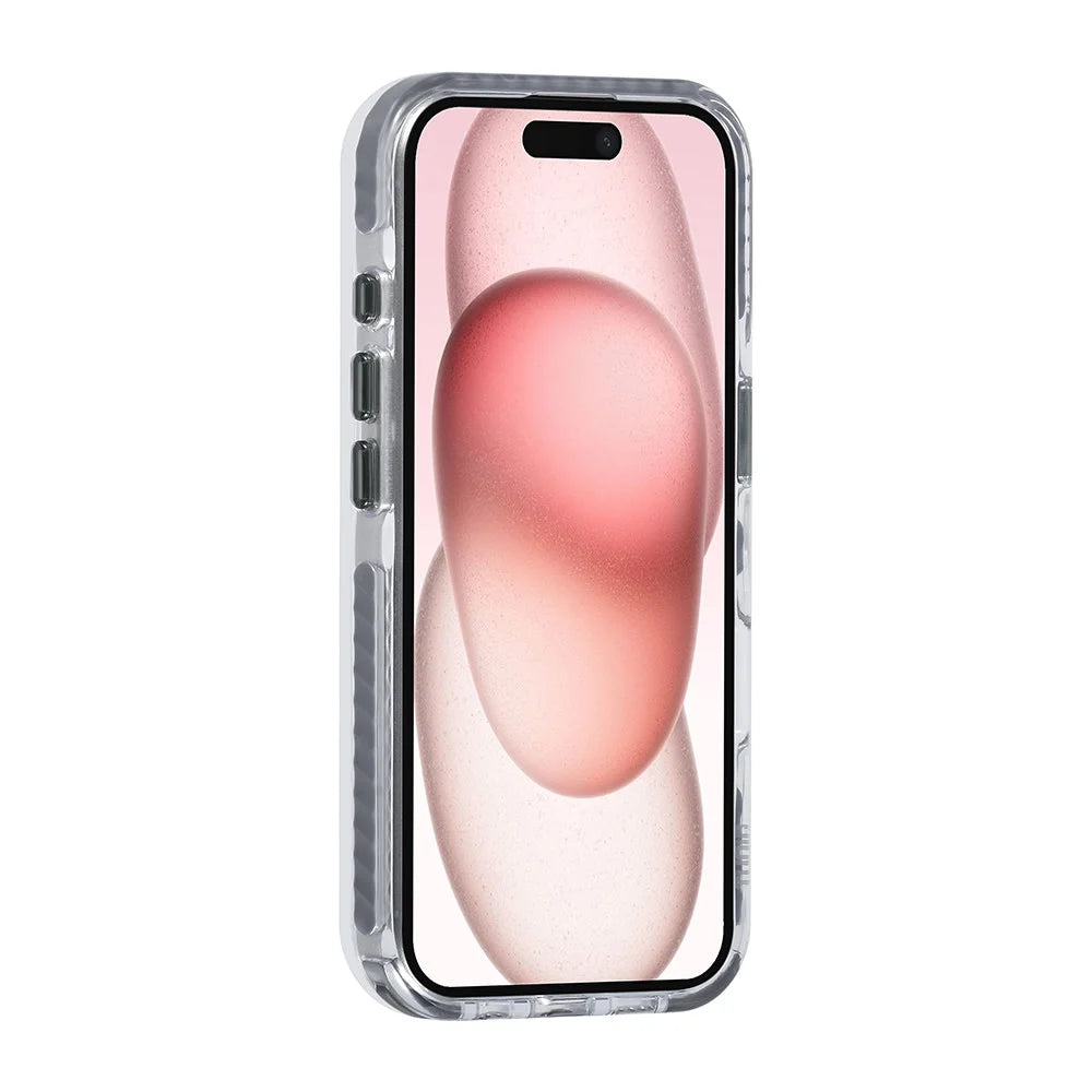 Tuniq iPhone 16 - MagSafe Σκληρή Θήκη με Πλαίσιο Σιλικόνης και Λουράκι - Διάφανη / Grey