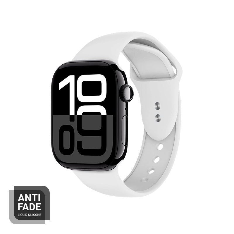 Crong Λουράκι Apple Watch 4/5/6/7/8/9/10/11 - SE (1/2/3) - ULTRA (1/2/3) - 44/45/46/49mm Σιλικόνης - Liquid Strap - White