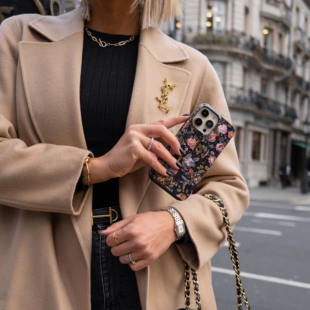 Burga iPhone 16 Fashion Tough MagSafe Σκληρή Θήκη με MagSafe - Bloomy Garden
