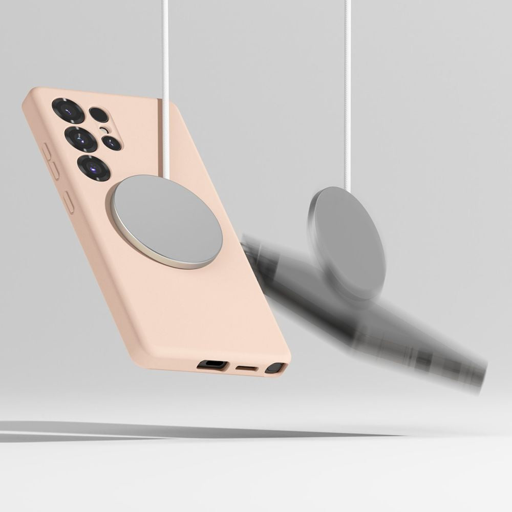 Ringke Samsung Galaxy S25 Ultra Silicone Magnetic MagSafe Case Θήκη Σιλικόνης με MagSafe - Pink Sand