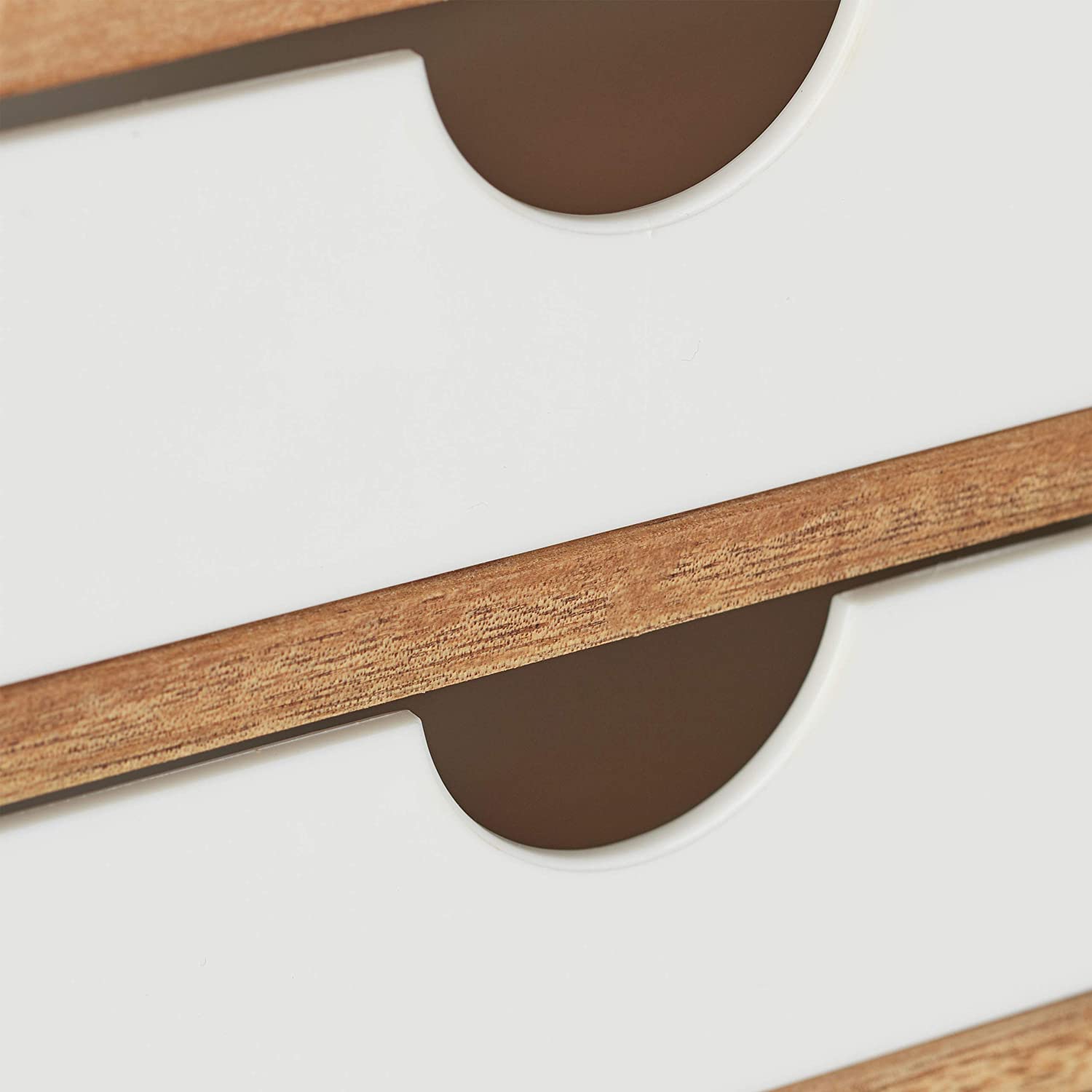 Relaxdays Καθρέφτης Μακιγιάζ με 3 συρτάρια - Natural / White - 4052025276195