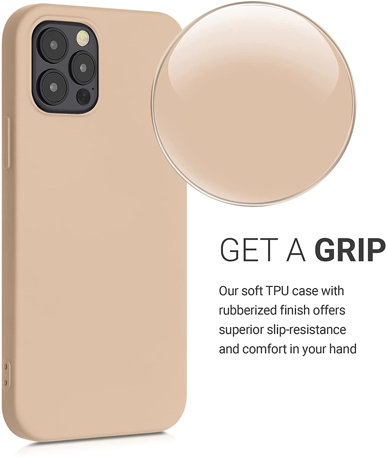 KW iPhone 12 / iPhone 12 Pro Θήκη Σιλικόνης Rubberized TPU - Antique Pink - 53844.10