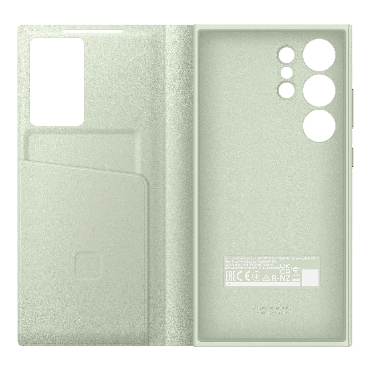 Samsung Smart View Wallet - Samsung Galaxy S24 Ultra Θήκη Πορτοφόλι - Light Green - EF-ZS928CGEGWW