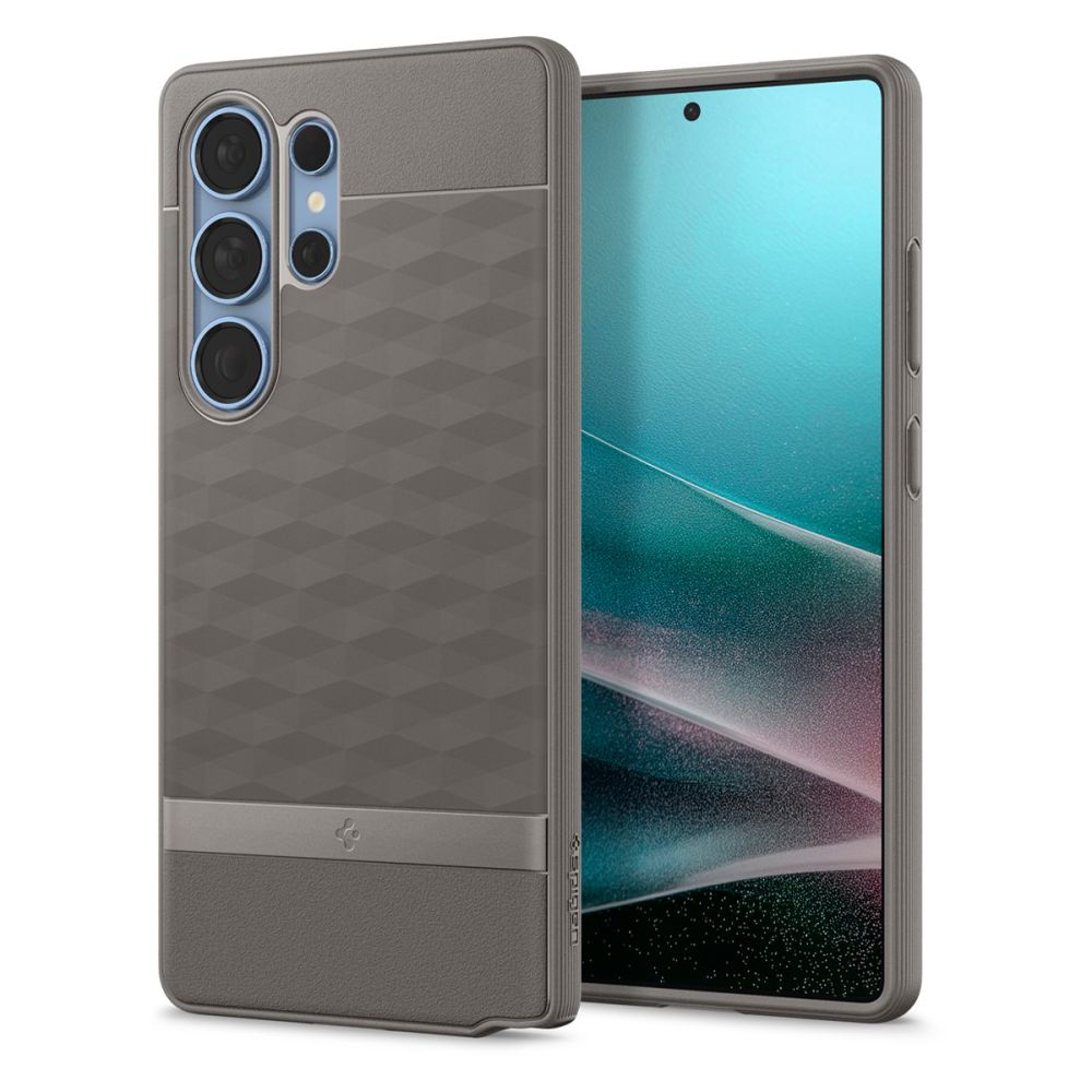 Spigen Samsung Galaxy S25 Ultra - Parallax Mag Θήκη Σιλικόνης με Σκληρό Πλαίσιο και MagSafe - Ash Grey