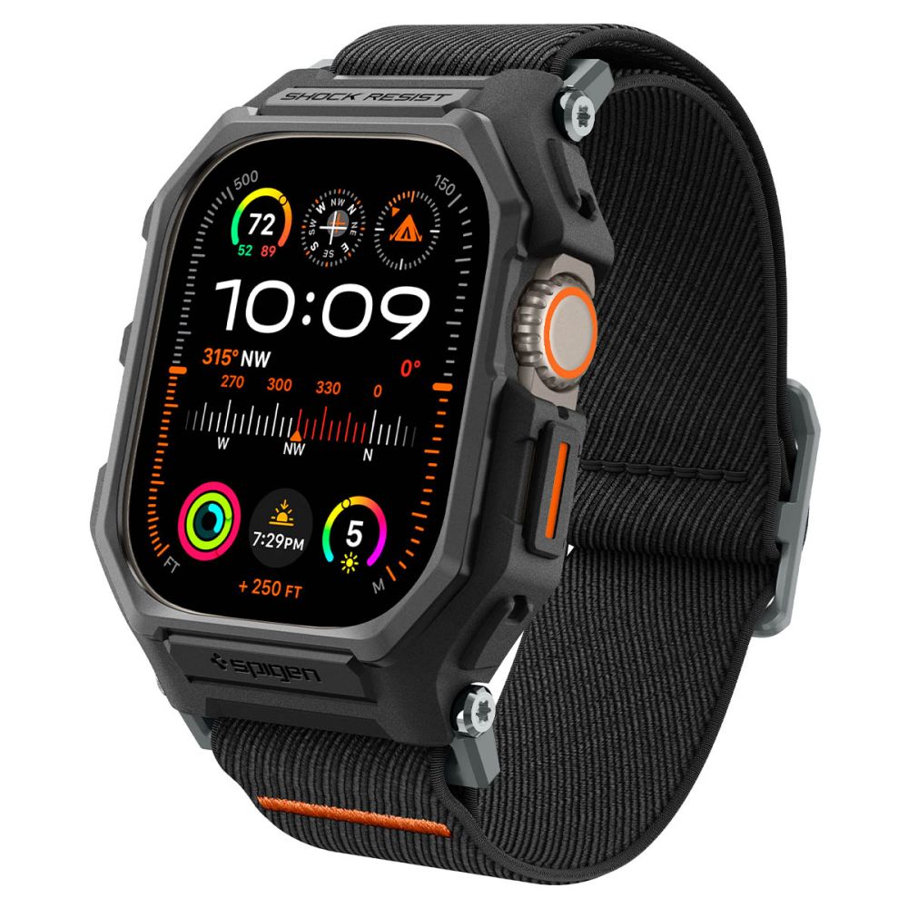 Spigen Λουράκι Apple Watch Ultra (1/2/3) - 49mm με Θήκη Προστασίας Lite Fit Pro - Matte Black