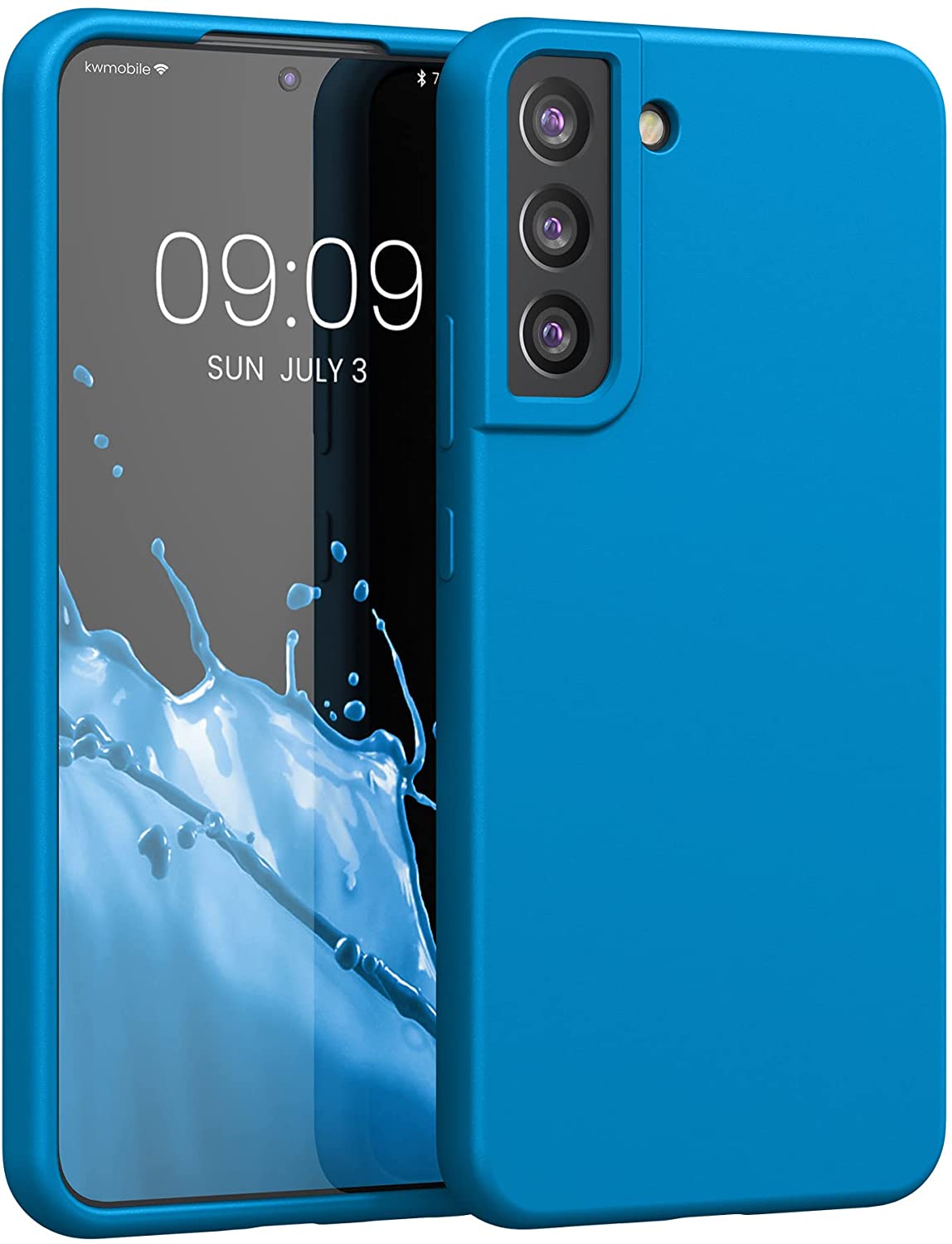 KW Samsung Galaxy S22 Plus Θήκη Σιλικόνης Rubberized TPU - Caribbean Blue - 56761.224