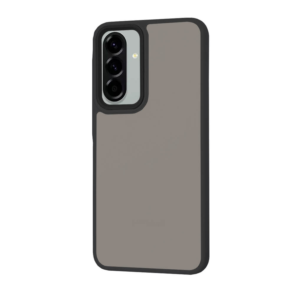 Techsuit Samsung Galaxy A56 5G - HaloFrost Series - Σκληρή Θήκη με Πλαίσιο Σιλικόνης - Smoke Black