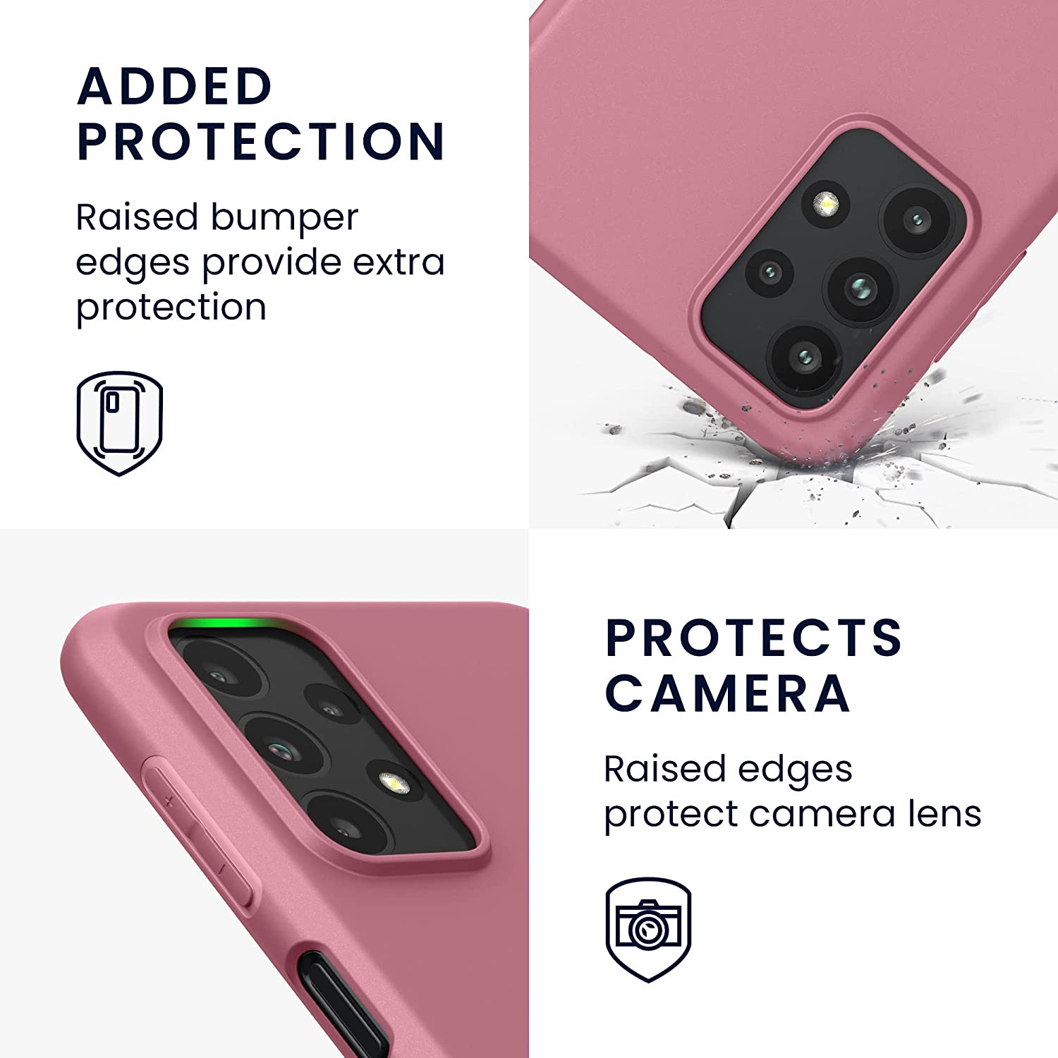 KW Samsung Galaxy A23 5G Θήκη Σιλικόνης TPU - Dark Rose - 57804.167