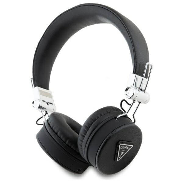 Guess Over-Ear Grained Classic Round Shape - Ασύρματα Bluetooth Ακουστικά - Black