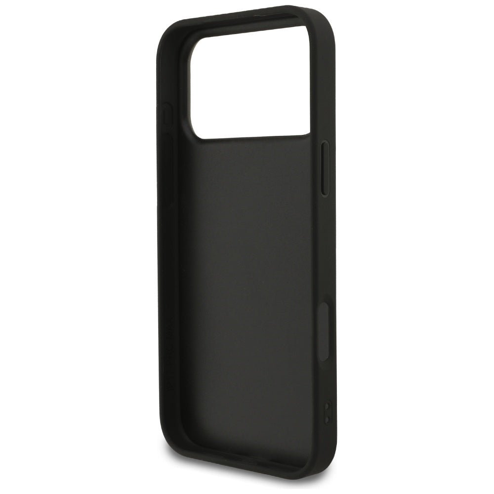 Guess iPhone 17 Pro Max - Fixed Glitter Big 4G - Σκληρή Θήκη με Πλαίσιο Σιλικόνης - Black - GUHCP17XHG4SGK