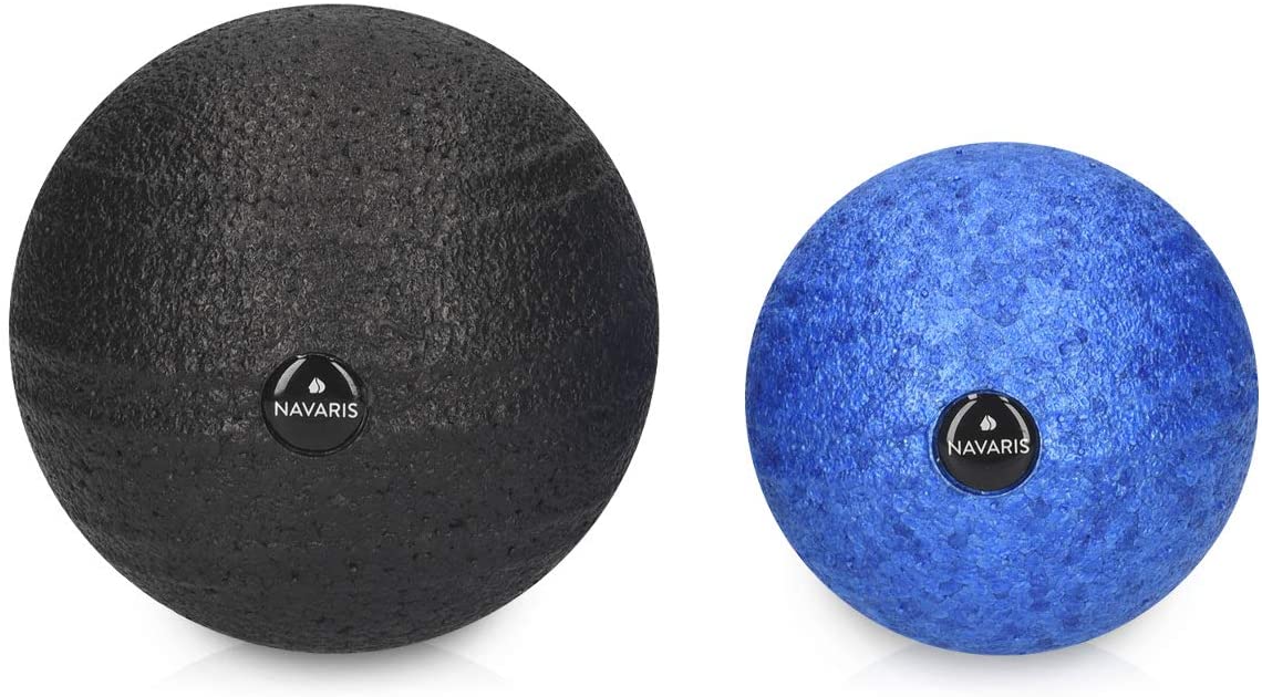 Navaris Fascia Ball Set Σετ Μπάλες Σε 2 Μεγέθη Για Μασάζ Στο Λαιμό, Στον Ώμο Και Στην Πλάτη - Blue / Black - 48116.02.04