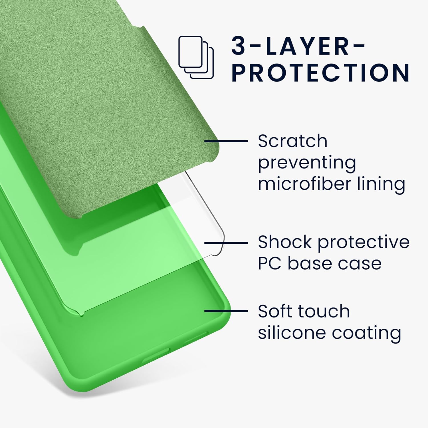 KW iPhone 16 Θήκη Σιλικόνης Rubberized TPU - Lime Green