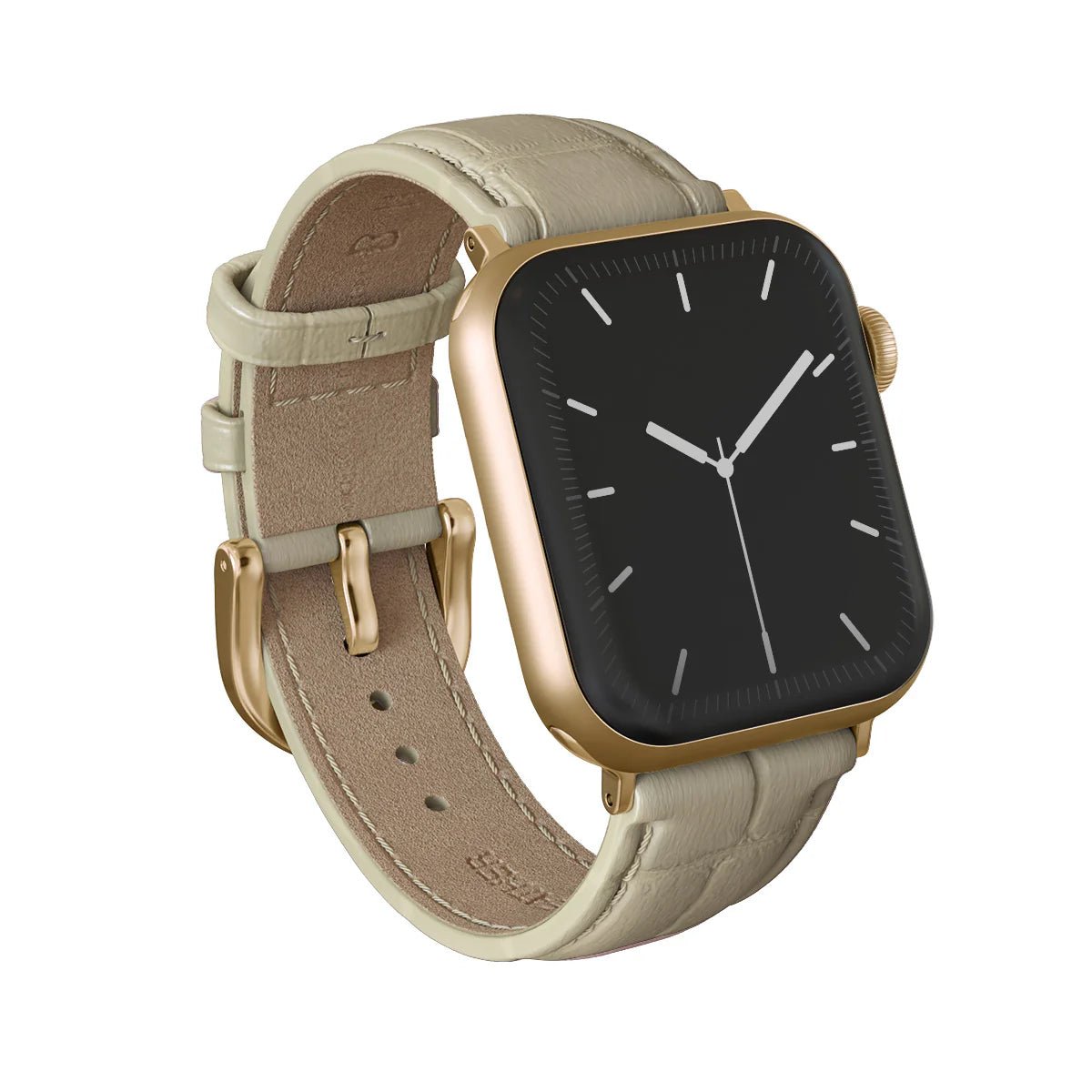 Burga Λουράκι Apple Watch 4/5/6/7/8/9/10/11 - SE (1/2/3) - Ultra (1/2/3) – 44/45/46/49mm - Leather Band - Buttermelt / Gold