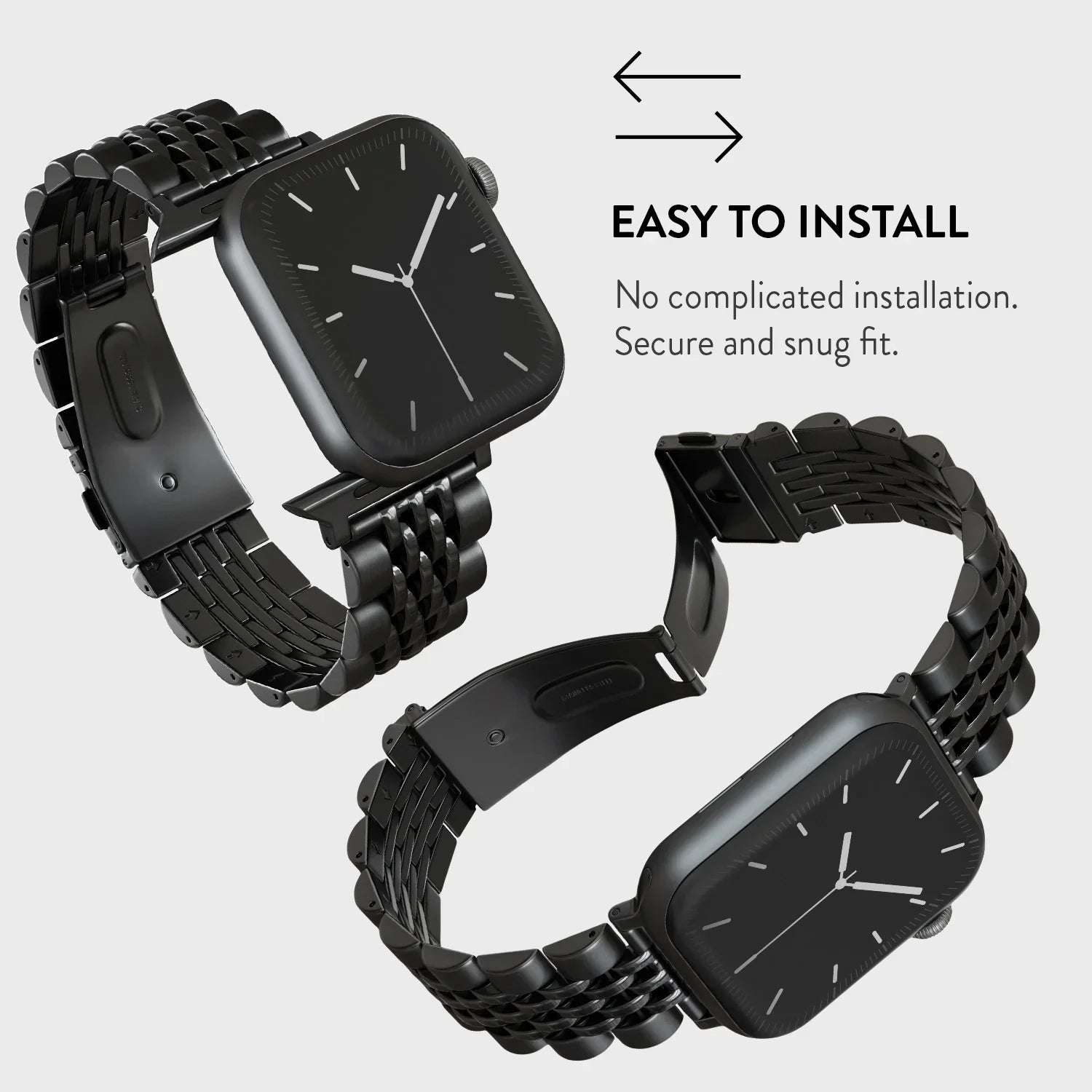 Burga Λουράκι Apple Watch 4/5/6/7/8/9/10/11 - SE (1/2/3) – 40/41/42mm - Chic Royal - Black