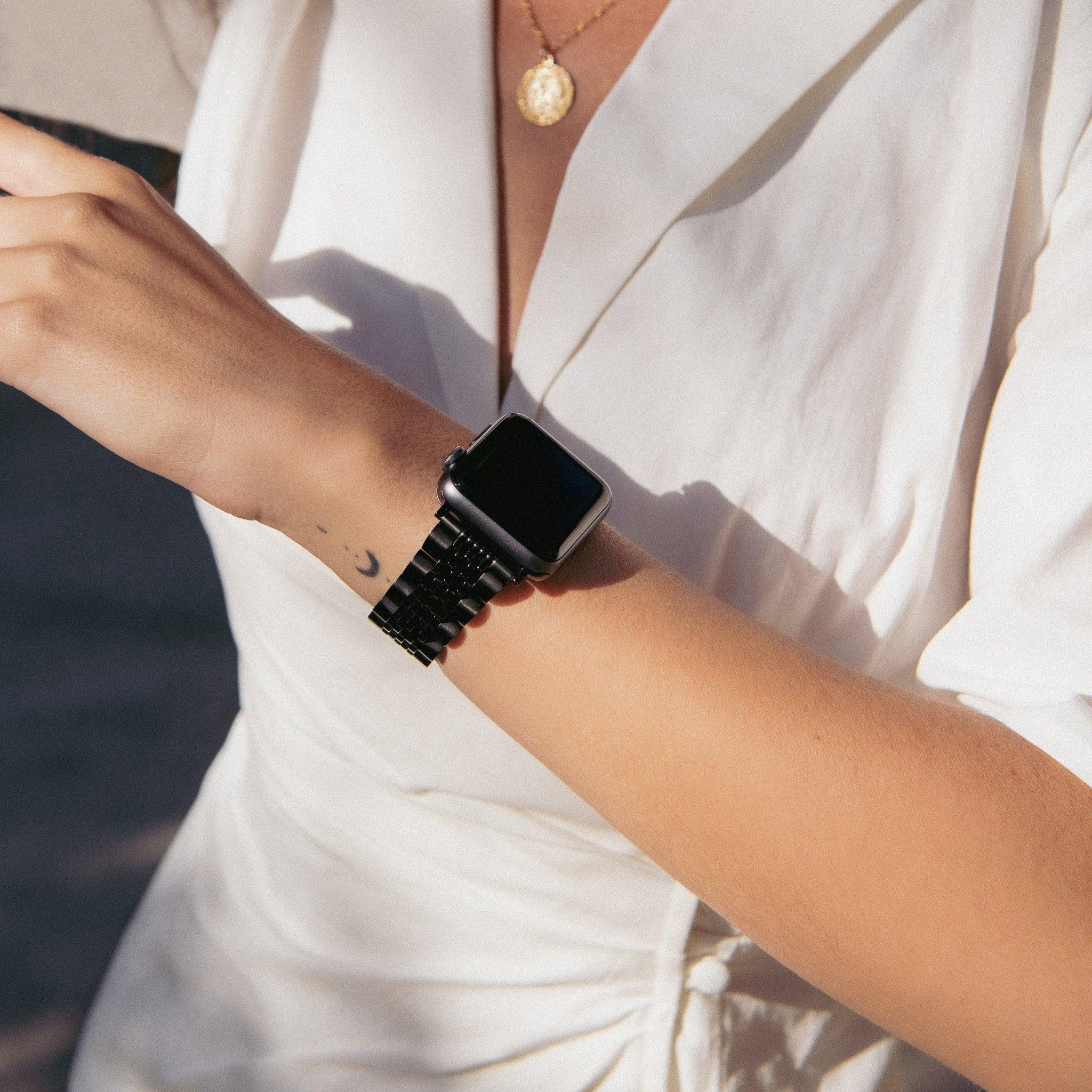 Burga Λουράκι Apple Watch 4/5/6/7/8/9/10/11 - SE (1/2/3) – 40/41/42mm - Chic Royal - Black