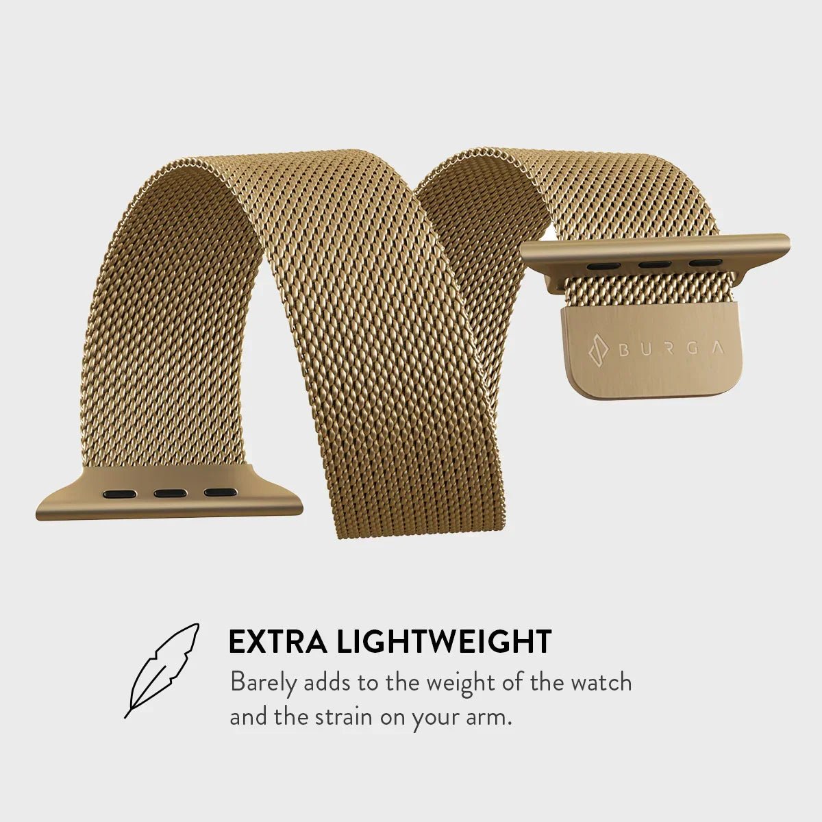 Burga Λουράκι Apple Watch 4/5/6/7/8/9/10/11 - SE (1/2/3) – 40/41/42mm - Metal Mesh - Gold