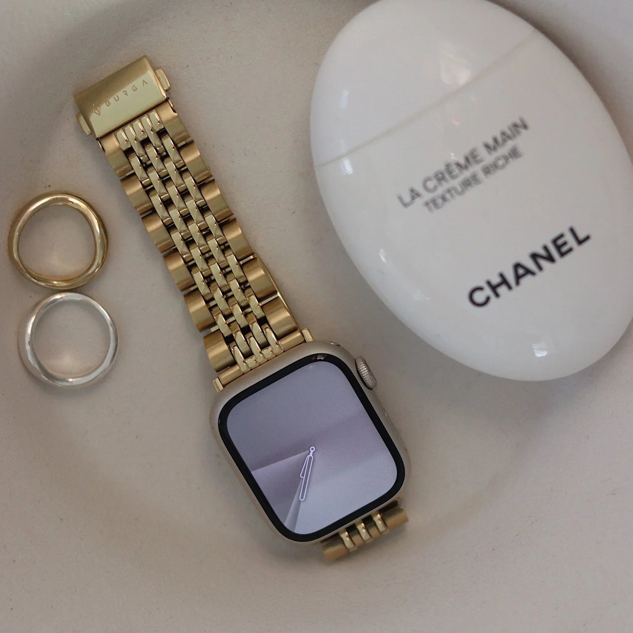 Burga Λουράκι Apple Watch 4/5/6/7/8/9/10/11 - SE (1/2/3) - Ultra (1/2/3) – 44/45/46/49mm - Chic Royal - Gold