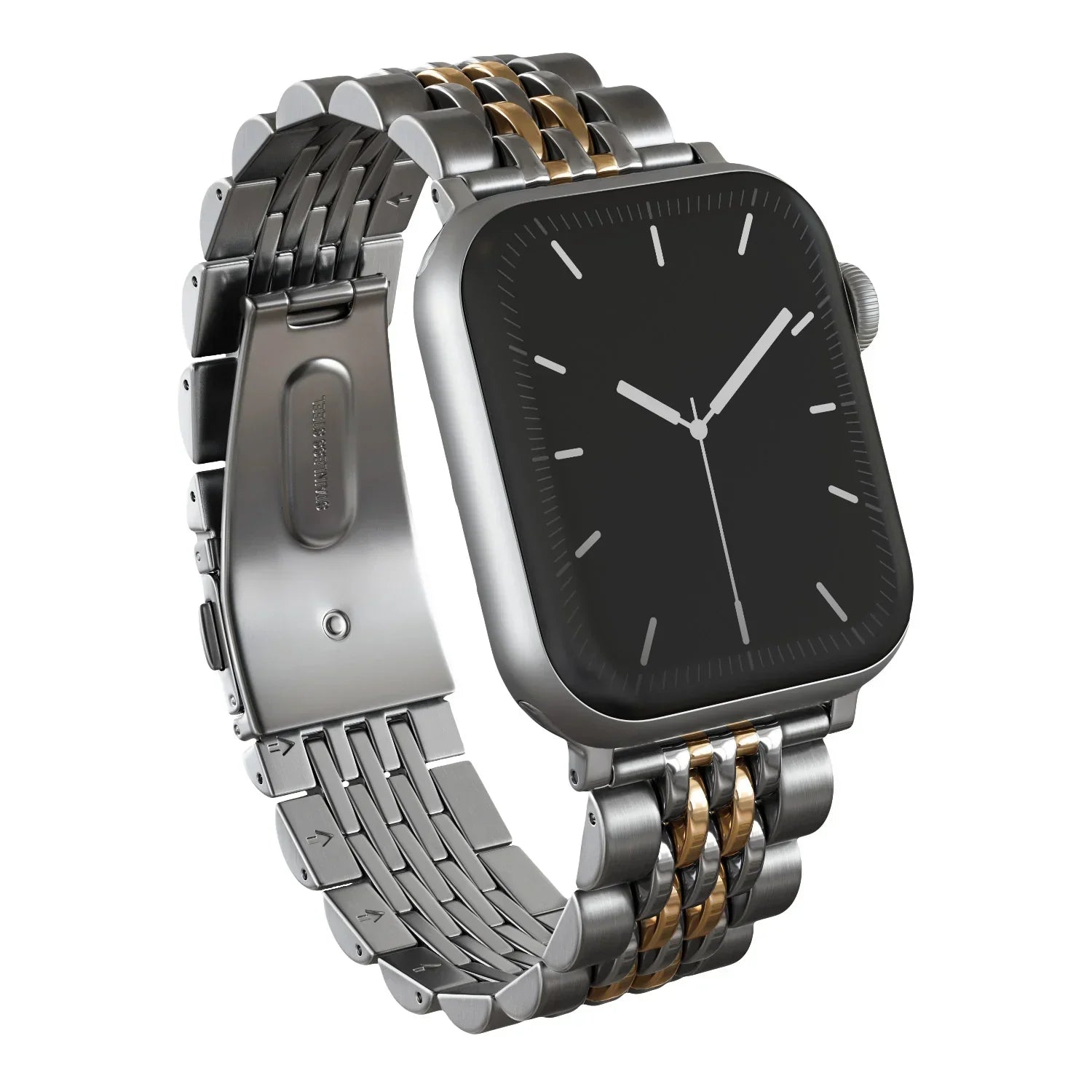 Burga Λουράκι Apple Watch 4/5/6/7/8/9/10/11 - SE (1/2/3) - Ultra (1/2/3) – 44/45/46/49mm - Chic Royal - Platinum Gold