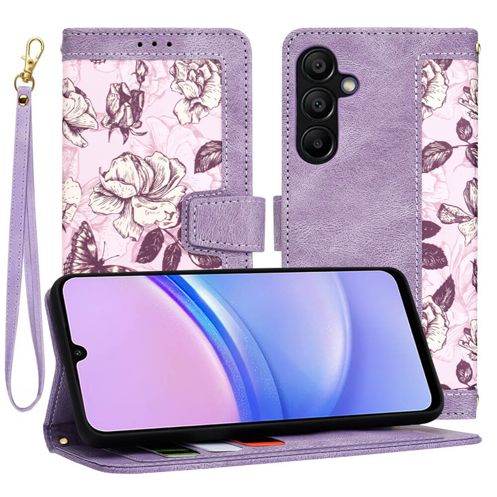 Techsuit Samsung Galaxy A15 4G / A15 5G - FlipCraft - Θήκη Πορτοφόλι από Δερματίνη - Mysterious Purple