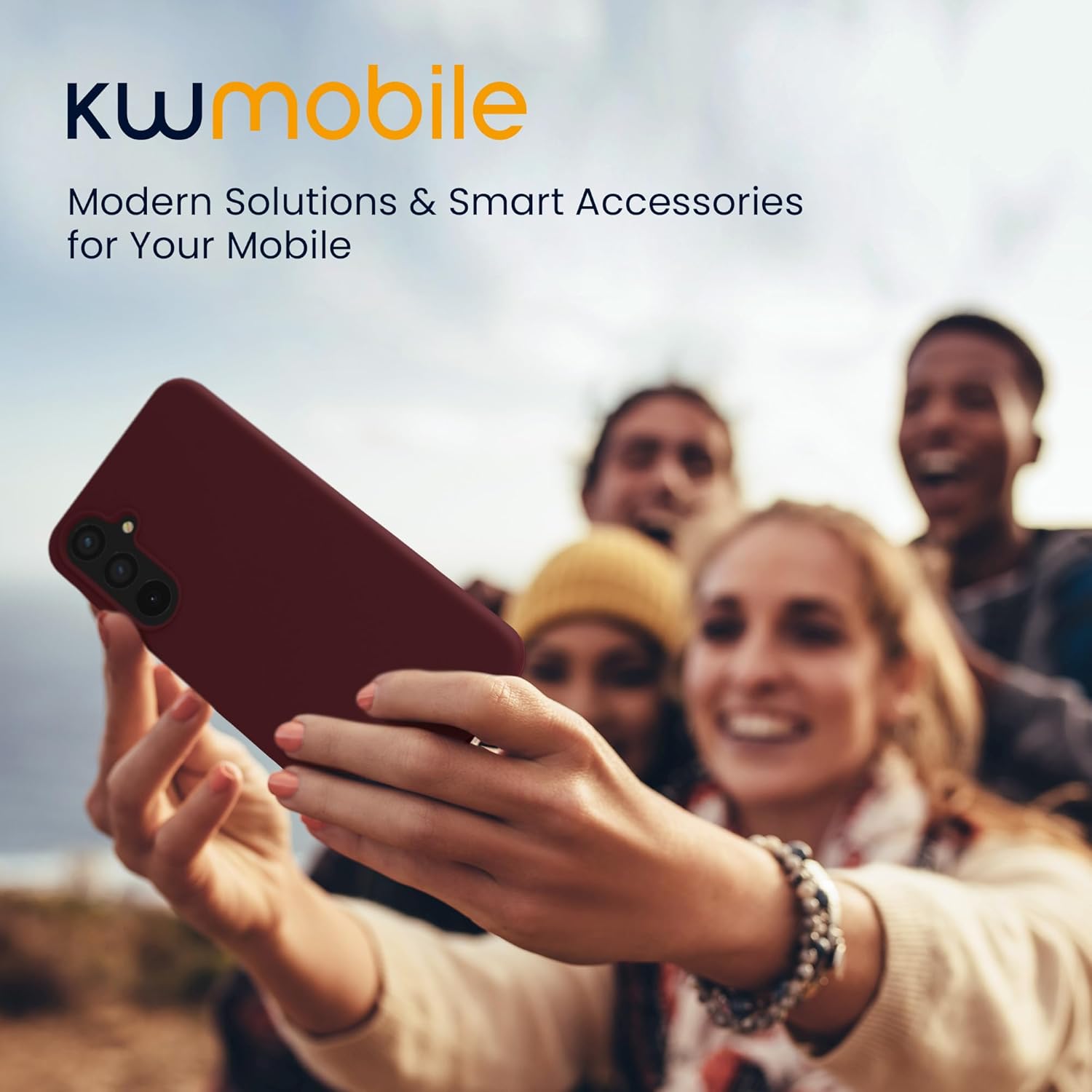 KW Samsung Galaxy A55 5G Θήκη Σιλικόνης Rubberized TPU - Burgundy Purple