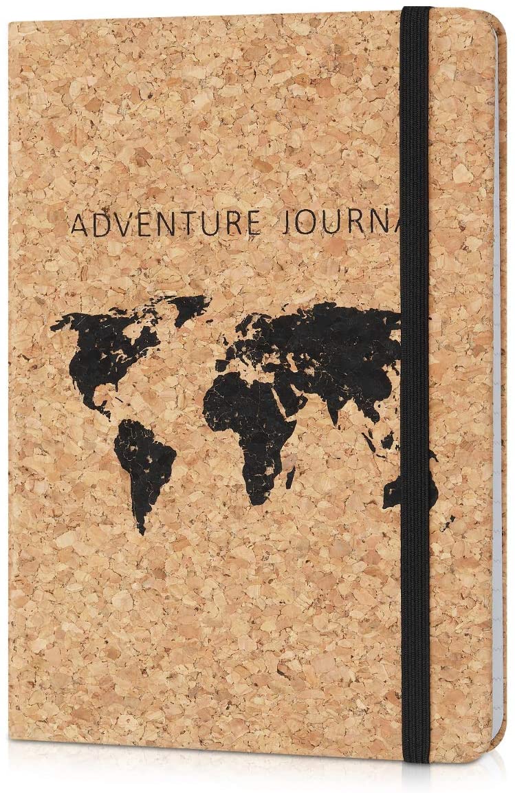 Navaris Notebook with Cork Cover Σημειωματάριο από Φελλό Design Worlde Map - 48477.01