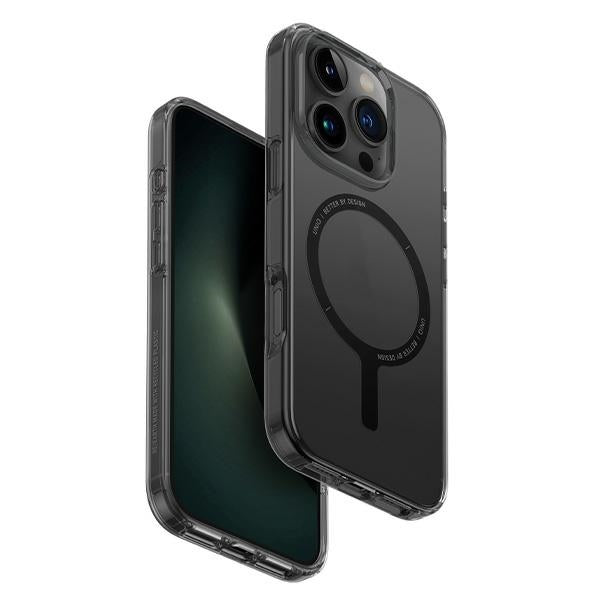 Uniq iPhone 16 Pro Max Clario Eco-Friendly Σκληρή Θήκη με Πλαίσιο Σιλικόνης και MagSafe - Ημιδιάφανη / Smoke