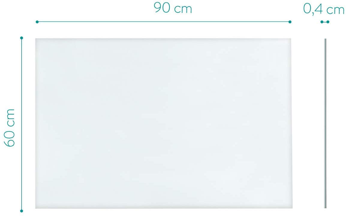 Navaris Μαγνητικός Γυάλινος Πίνακας - 90x60cm - White - 43984.02