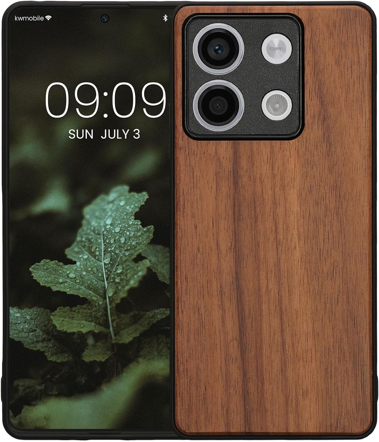 KW Xiaomi Redmi Note 13 5G Θήκη από Φυσικό Ξύλο - Brown