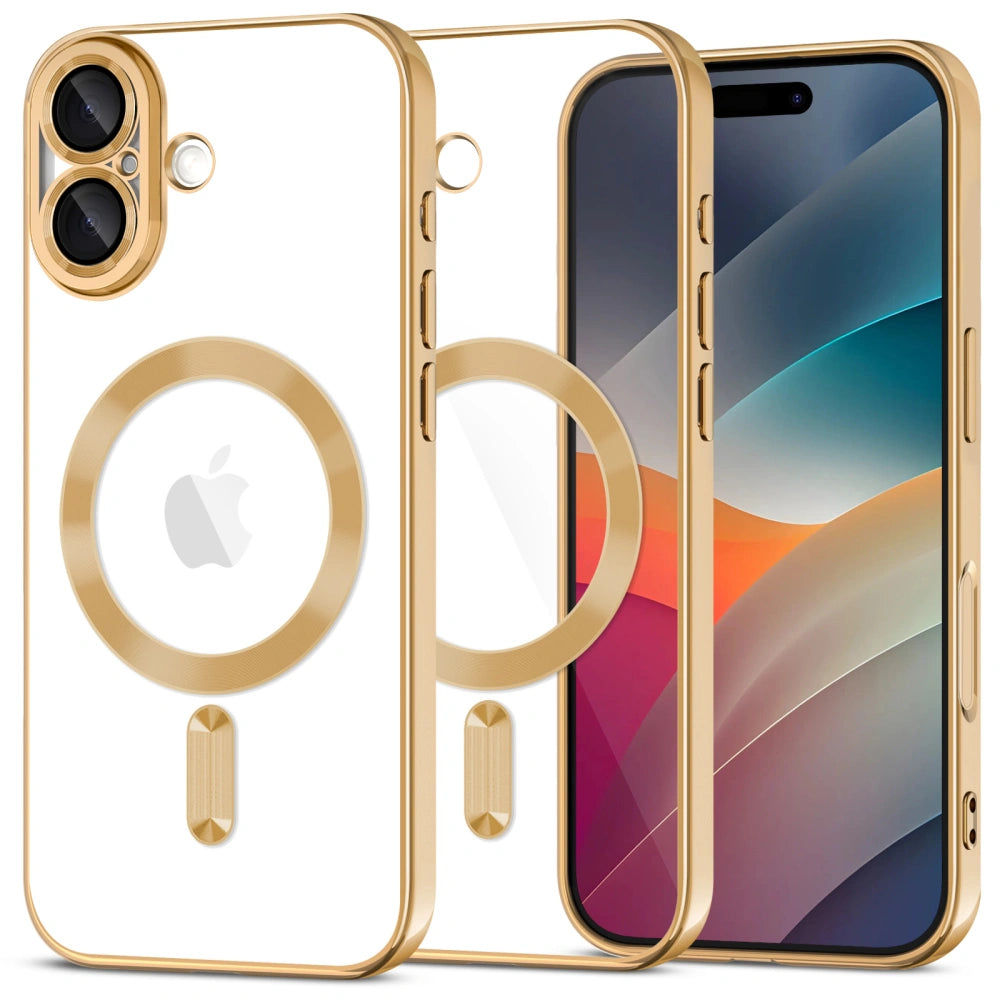 Tech-Protect iPhone 17 MagFlex - Θήκη Σιλικόνης TPU με MagSafe - Διάφανη / Shiny Gold