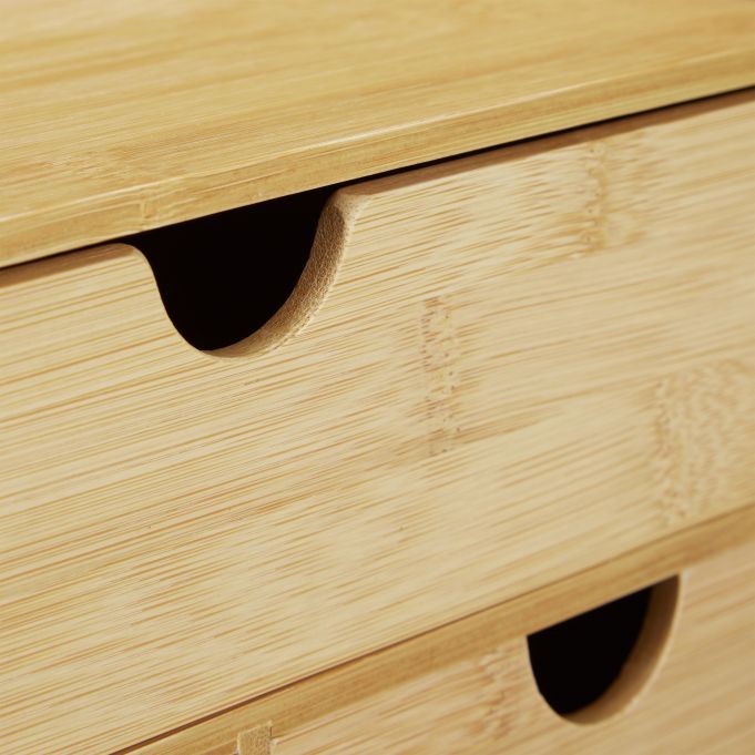 Relaxdays Ξύλινη Βάση Οργάνωσης Γραφείου από Bamboo - Natural - 4052025255534